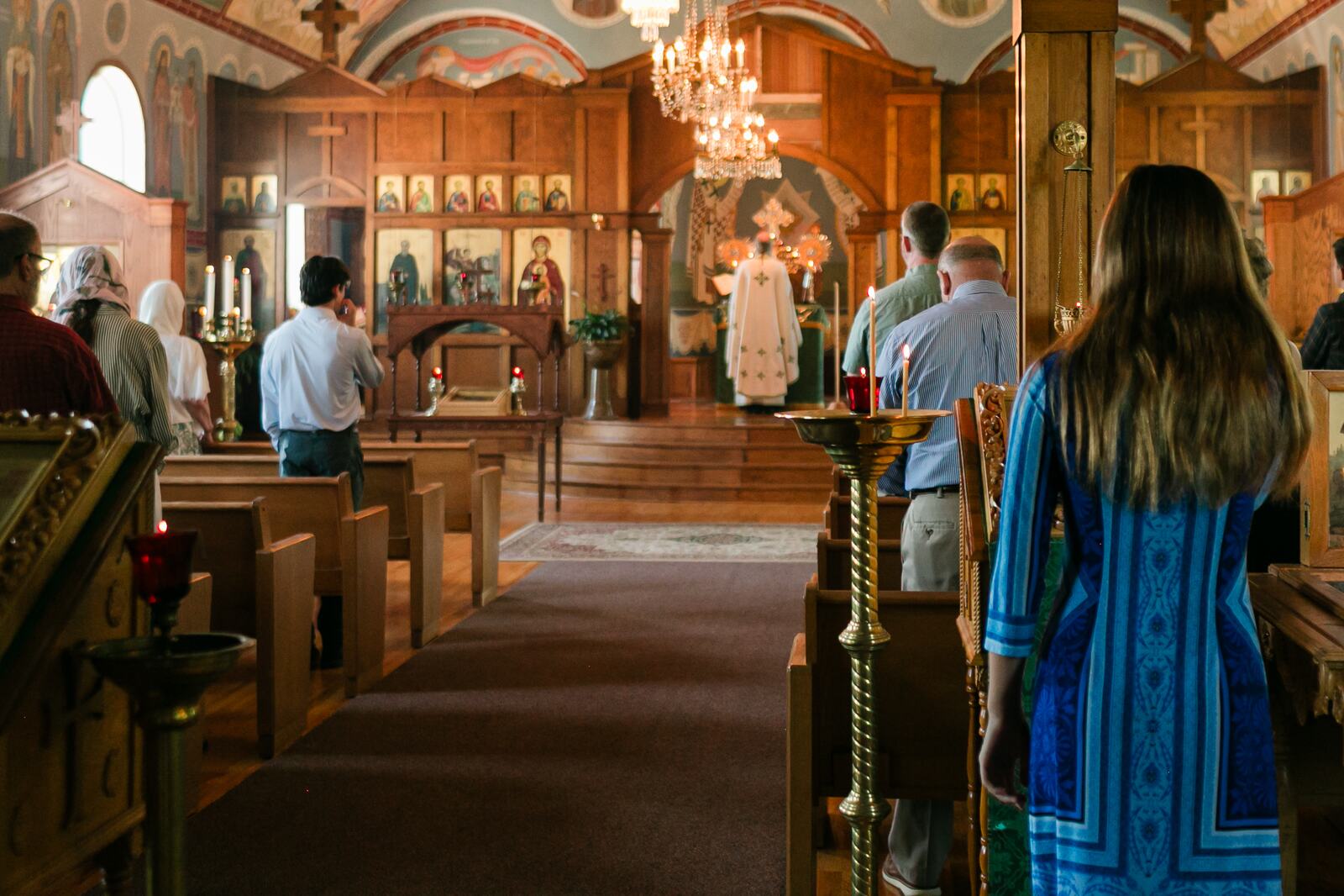 The nave of St. George during the Divine Liturgy
