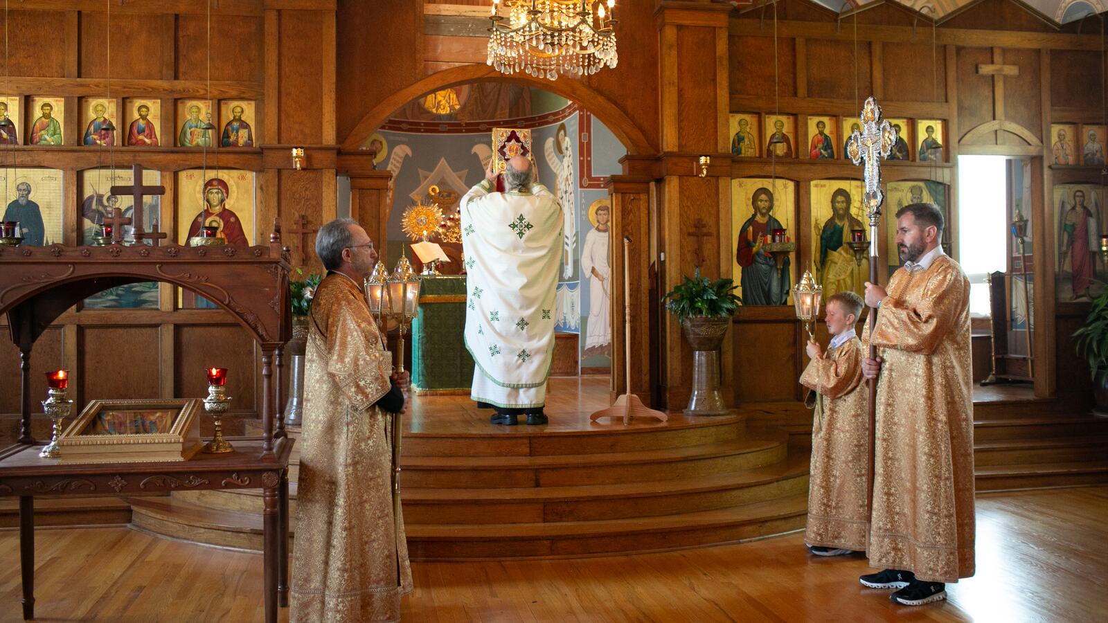 The royal doors of the iconostasis at St. George